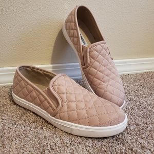 Pink loafers